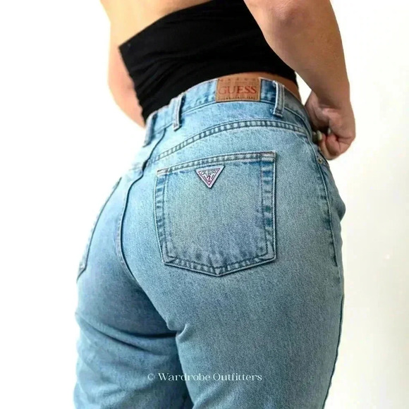Guess Denim - Vintage 90s GUESS Mom Jeans Light Blue